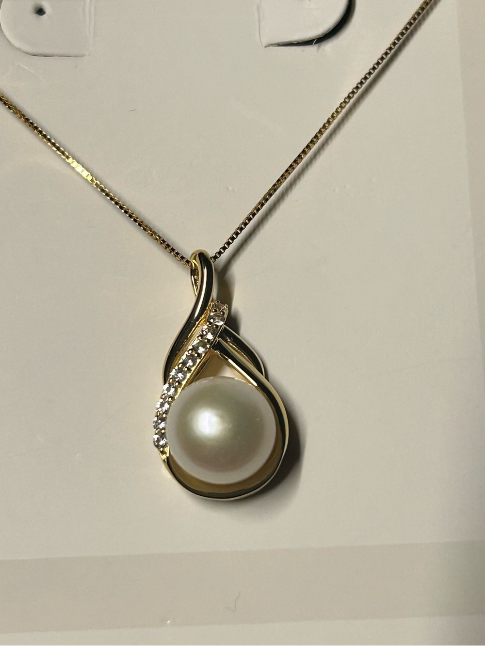 JCPenney JCM 18K Gold Over Sterling Silver Freshwater Pearl Teardrop Necklace